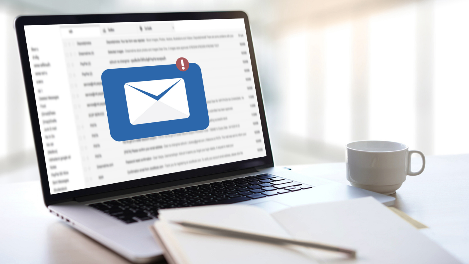 An image of a business owners desktop with a notification of digital mail from the CRA