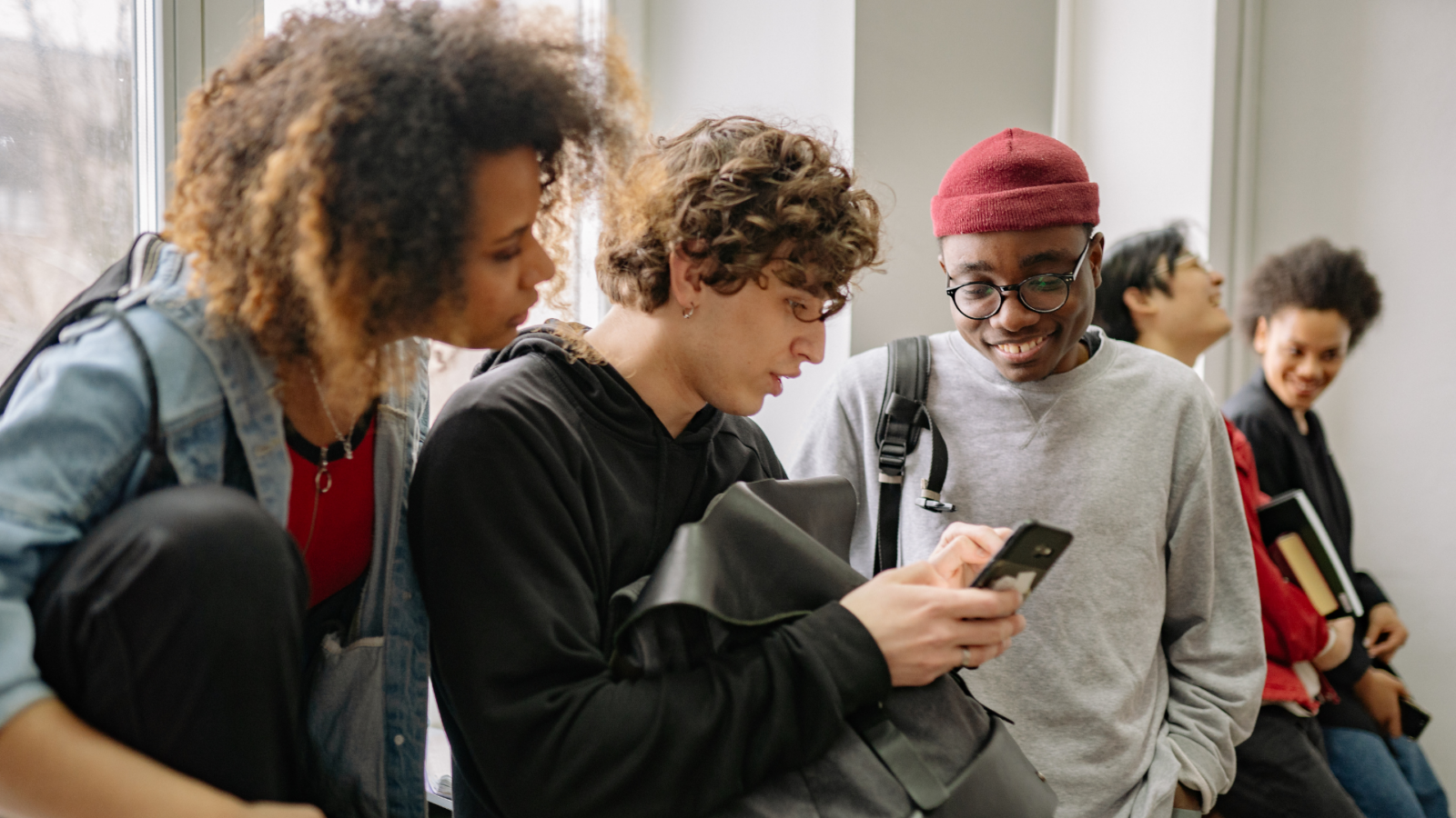 An image of some students on campus at a university in northern Toronto